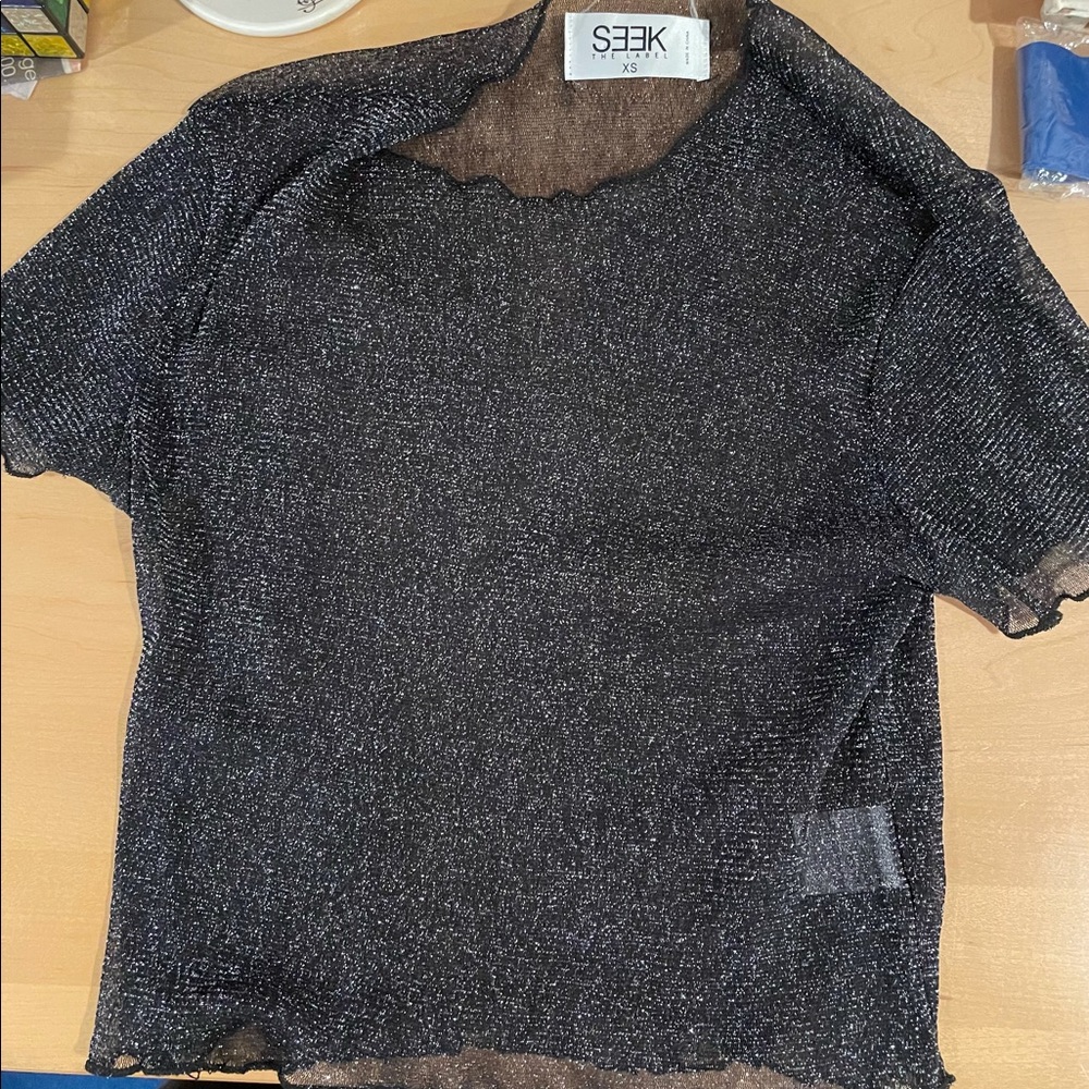 Sparkly mesh top from LF